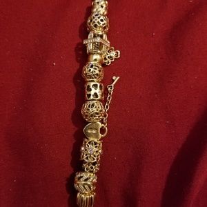 Gold pandora bracelet